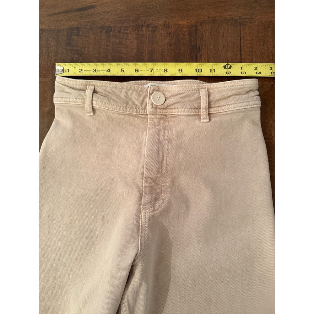 Lafayette 148 New York Tan Khaki Cuffed Slim Leg Pants Womens Size 6 - Picture 2 of 9